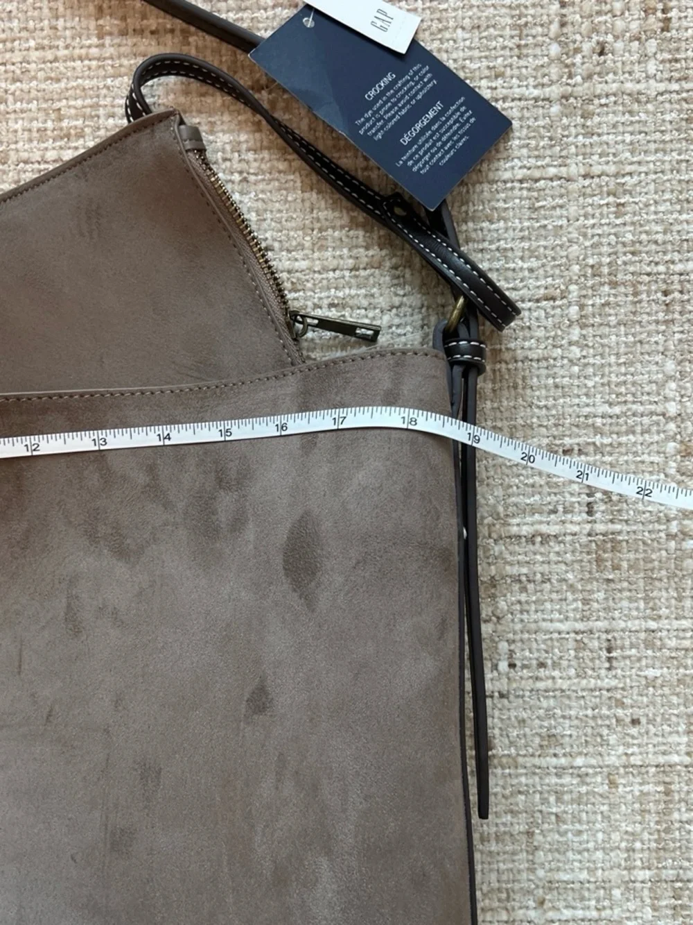 Gap Brown vegan leather shoulder bag with a boho vibe
